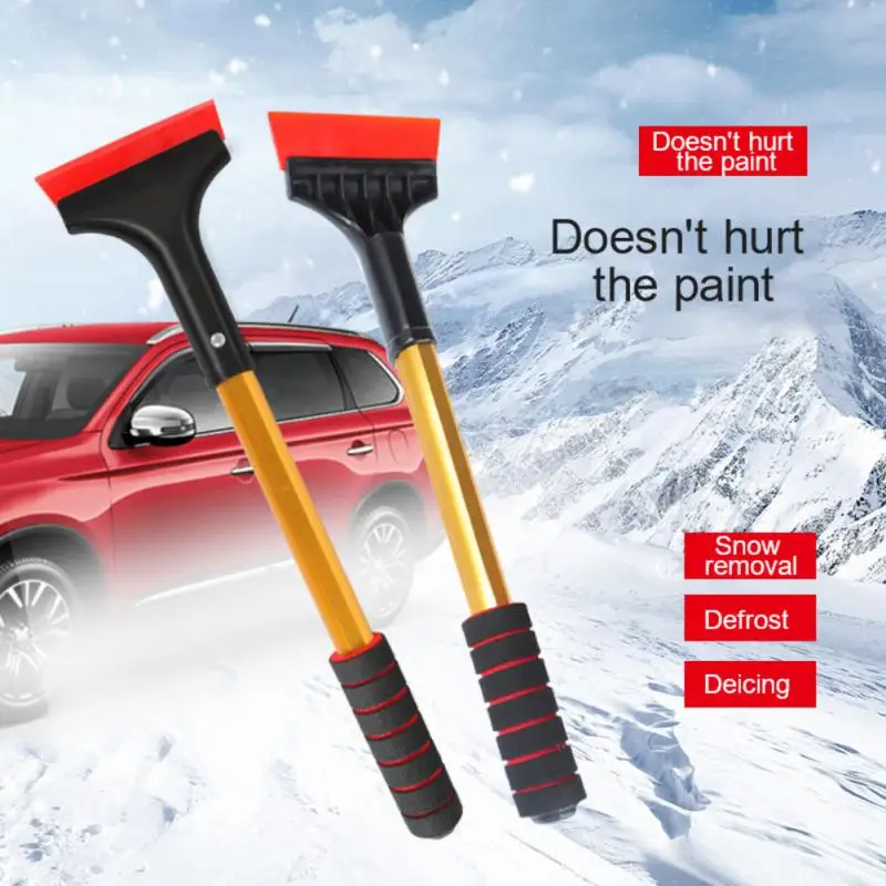 

New Extendable Aluminum Ice Scraper Snow Brush For Car Windshield Telescopic Extra-long Snow Shovel