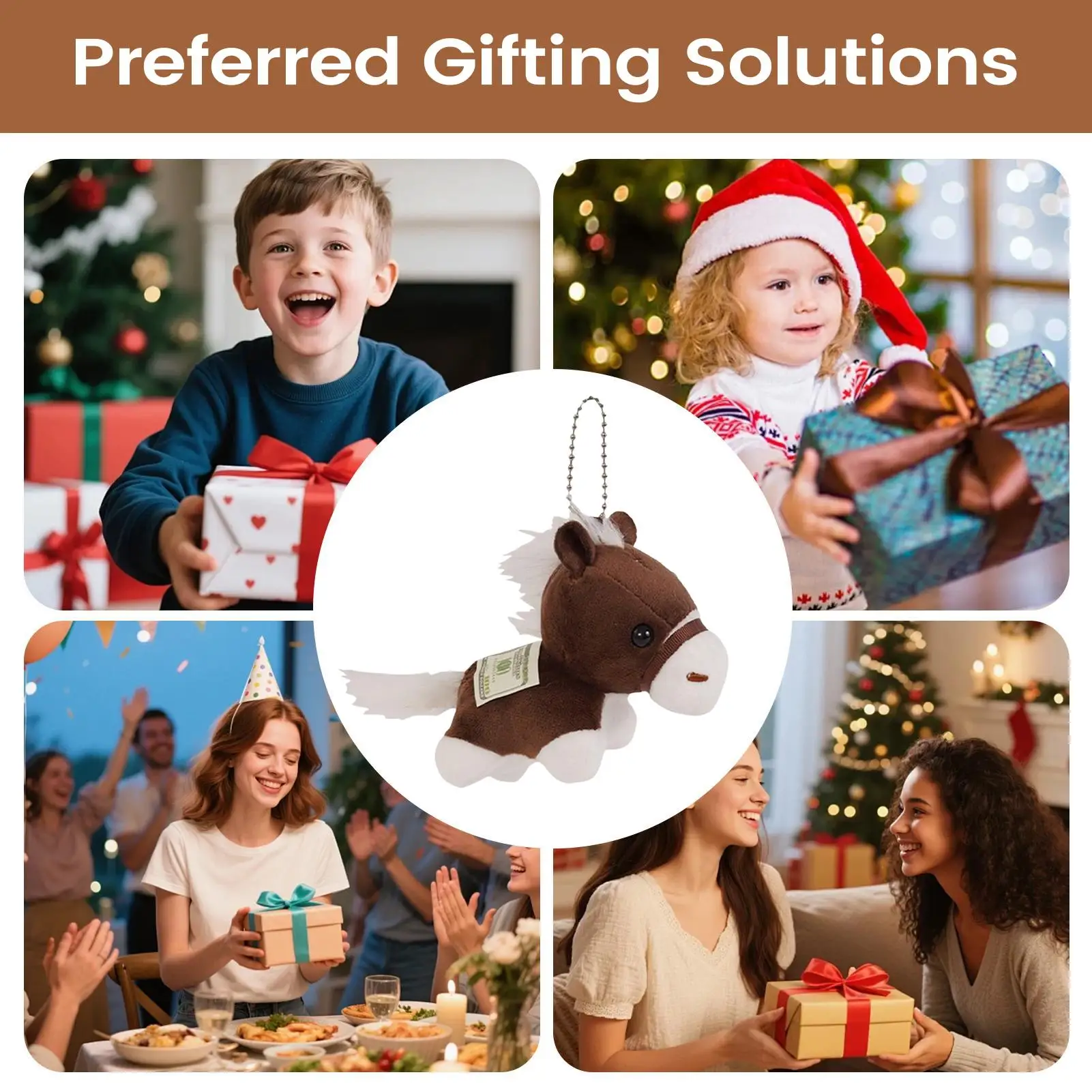 2026 ano do cavalo chaveiro de pelúcia animal pingente bonito presente para mulheres crianças festa favor carteira mochila bolsa decoração