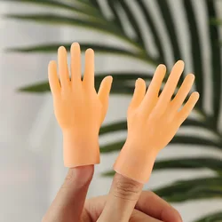 Guantes de dedo divertidos de dibujos animados para niños y adultos, novedad, juguetes creativos para aliviar el estrés, modelo de mano pequeño, gato, mascota, juguete interactivo