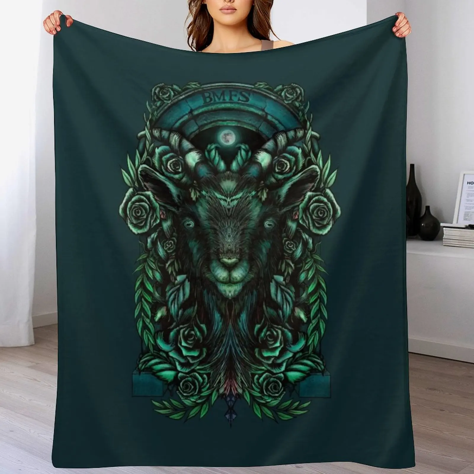 

Billy Goat Throw Blanket For Sofa Thin Thermal Sofa Quilt Cute Plaid Blankets