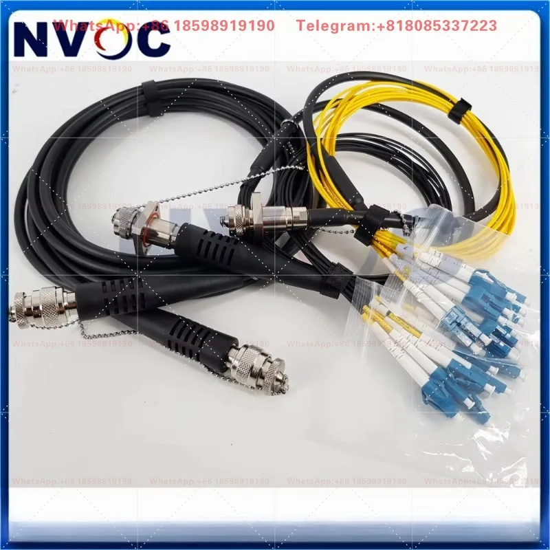 12 Core Single Mode ODC-MPOAPC Male Armored Fiber Cable 75M 7.0mm TPU No Reel & 2Pcs 12C ODC-MPO-F-LCUPC Patch Cord