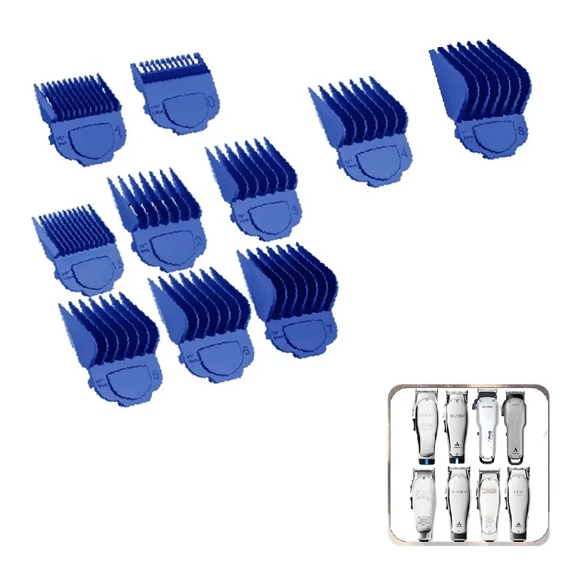 Pentes Magnéticos Andis (10 Peças), Pentes Guia Profissionais Aprimorados para Máquinas de Cortar Cabelo Andis Master