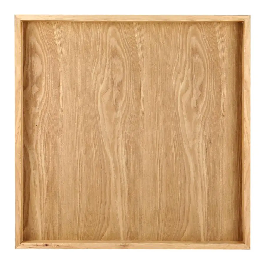 

24 x 24 Square Bamboo Large Serving Tray Platter Serving Tray with Handles Table Top Cheese Platter for Fruit Candy Coffee Dinne