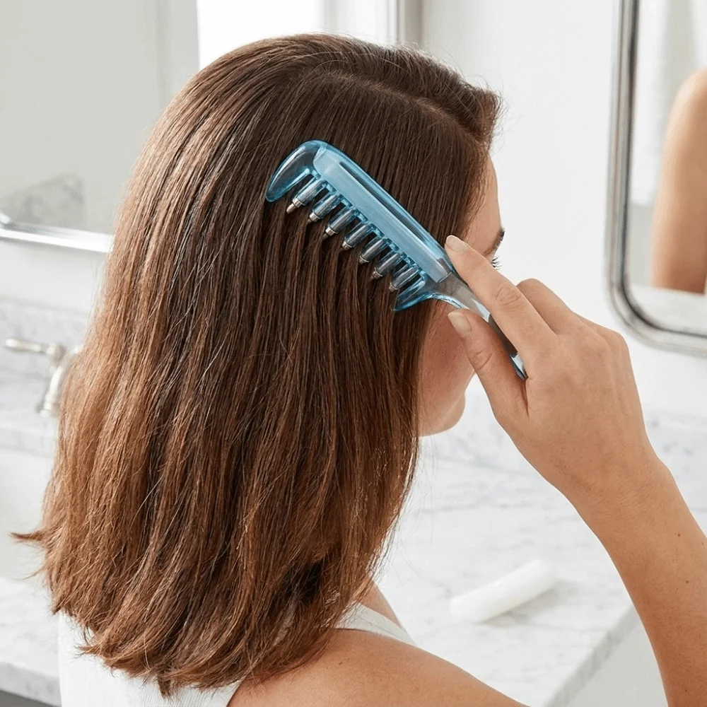 Wide-tooth Massage Guide Liquid Comb Anti-Static Anti-Frizz Hair Oil Comb Plastic Portable Hairdressing Combs Female Scalp