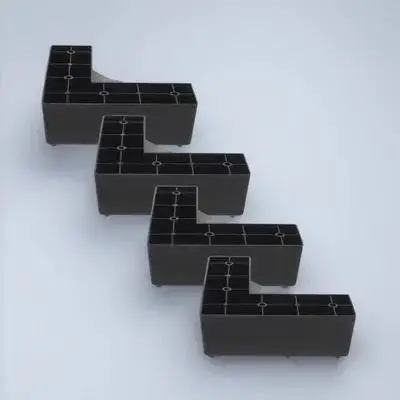 4 قطعة الأثاث البلاستيكي الناهضون 4 بوصة الثقيلة السرير المصاعد ل أريكة خزانة غسالة الجدول مكتب كرسي الساقين كتل التخزين #6