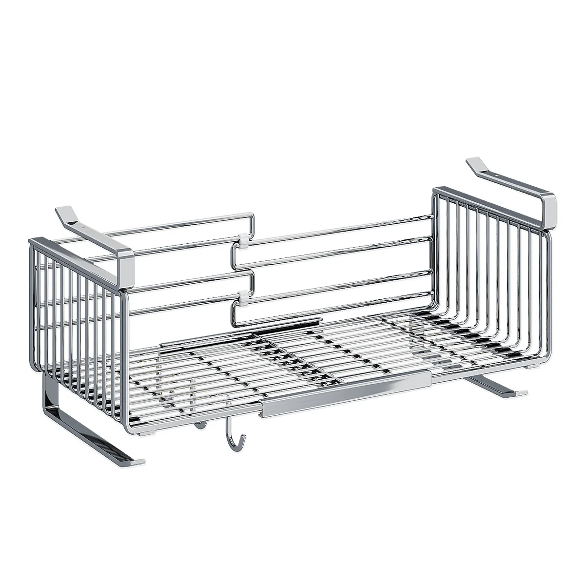 

Customizable Steel Retractable Hanging Basket Kitchen Cabinet Desktop Sundries Hanger Hooks Layered Suspension
