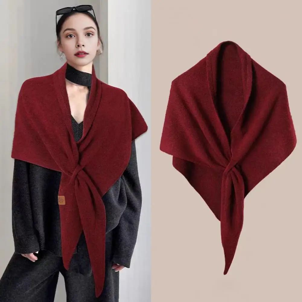 

Women Shawl Elegant Women's Knitted Shawl Wrap with Striped Print Wool Cashmere Cardigan Cape Comfortable Ladies for Fall