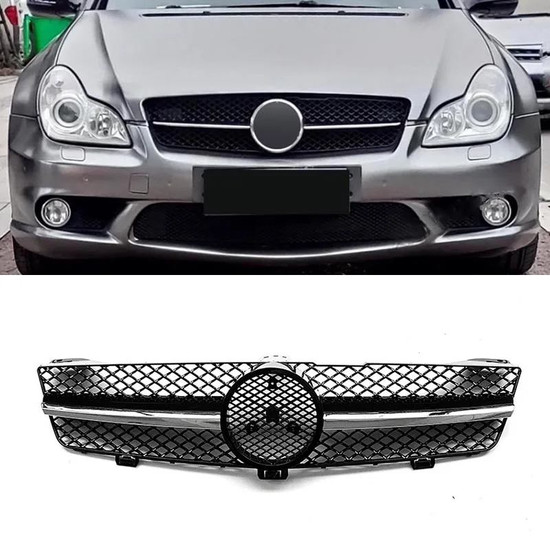 Front Bumper Racing Grill Center Hood Grille For Mercedes-Benz CLS-Class W219 CLS350 CLS500 CLS550 SLS600 CLS63 AMG 2008-2010