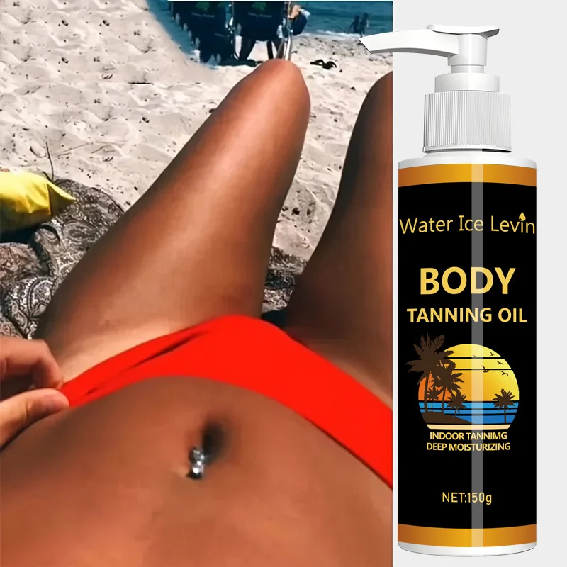 زيت تسمير الجسم، مع زيت جوز الهند، مرطب عميق، بدون دباغة بالشمس