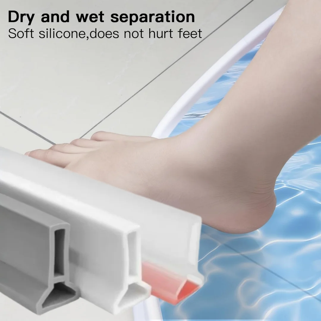 Bathroom Silicone Bendable Water Retaining Strip Shower Water Barrier Highl for Kitchen Separation Shower Accessories