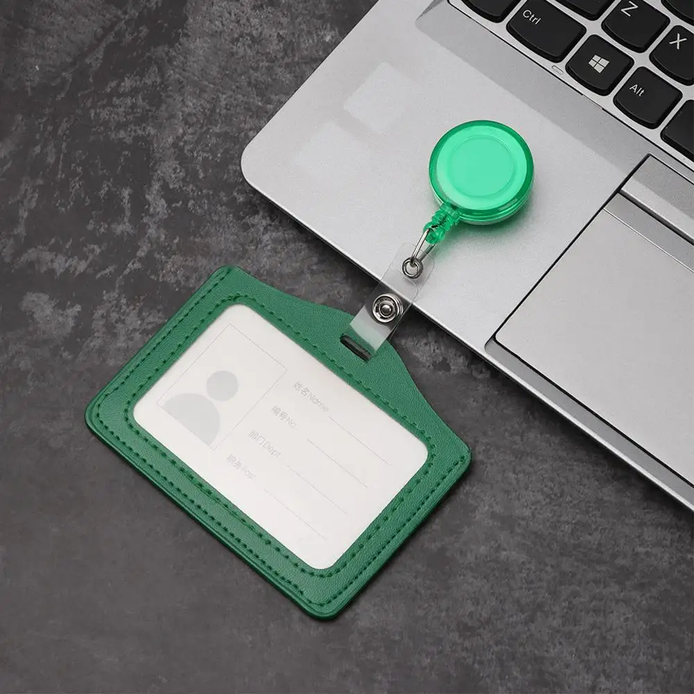 Groothandel Identiteitstag Werknemer Badge Case ID-kaarthouder Beschermende schaal met intrekbare haspel