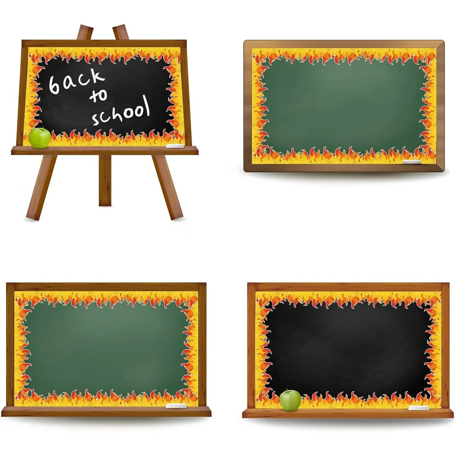 fire-bulletin-board-border-decorative-waterproof-portable-ornament-border-decorative-stickers-for-home-house-classroom-office