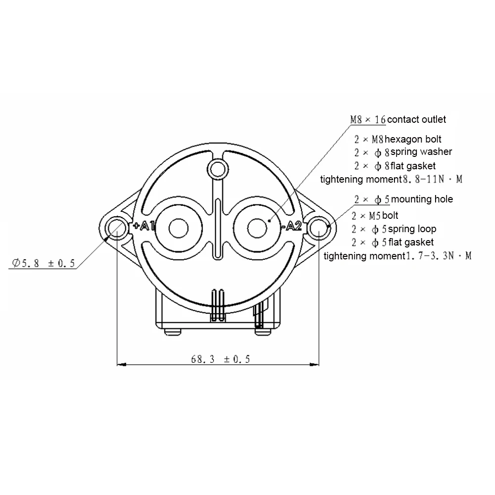 

EV4030ACETC DC Relay 300A DC12v-900V High Voltage DC Contactor Automotive Relay A Set of Bridge Normally Open DC Relay