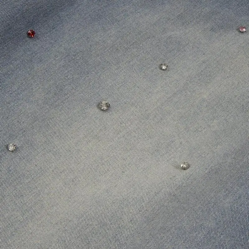 Pantalones ort sueltos para hombre, pantalones casuales con adornos de diamantes, cintura media baja, Material de PVC, otro material 00% Primavera Verano