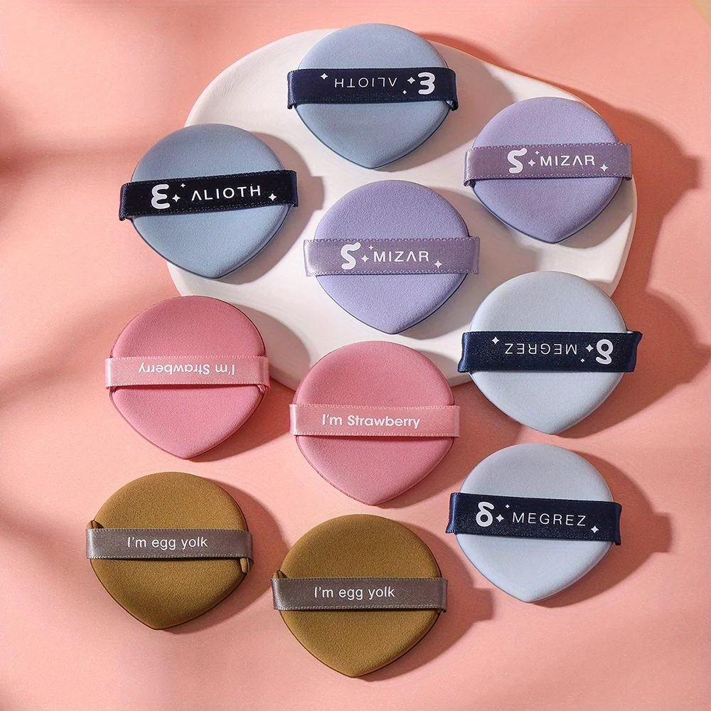 Bouffées de coussin d'air en velours, 10 pièces, hydrophile, sans Latex, pour fond de teint impeccable | Vegan Multi-Pack Tous Types de Peau Essentiel de Voyage