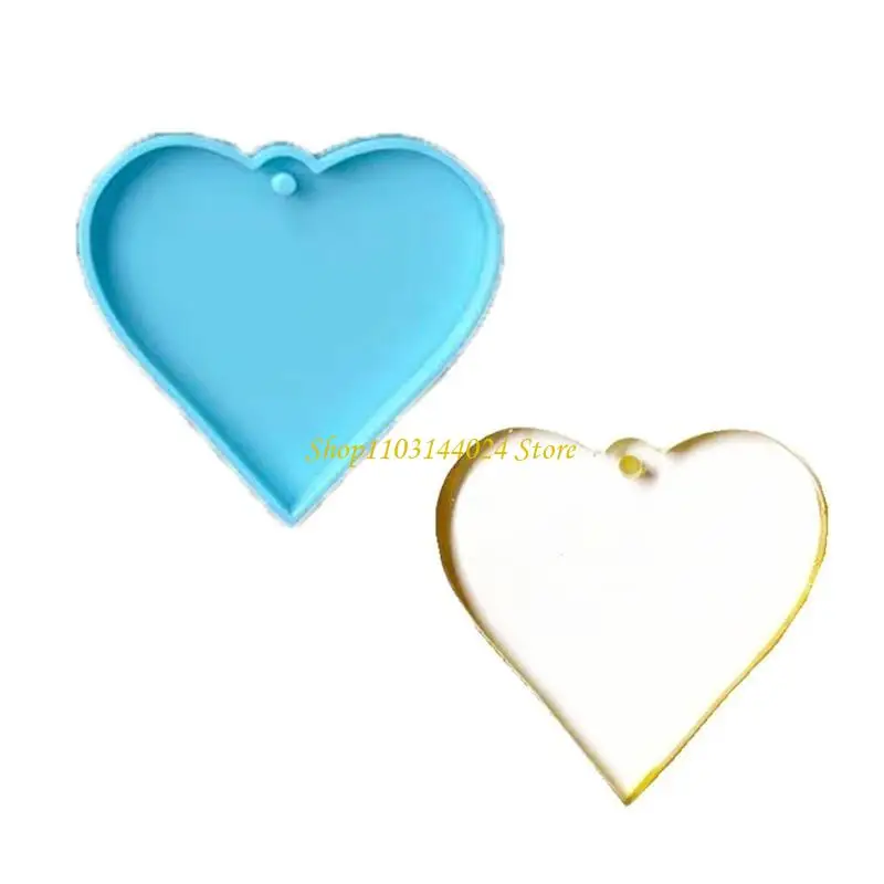 N5KE DIY Série do Dia Namorados Chave Keychain Mold Crystal Epoxy for Creative Silicone Mo