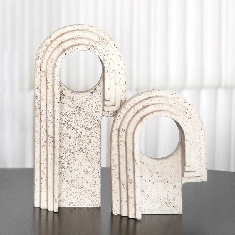 Abstract Geometry Irregular Door Opening Decoration Modern Model Room Living Room Cave Stone Art Decoration