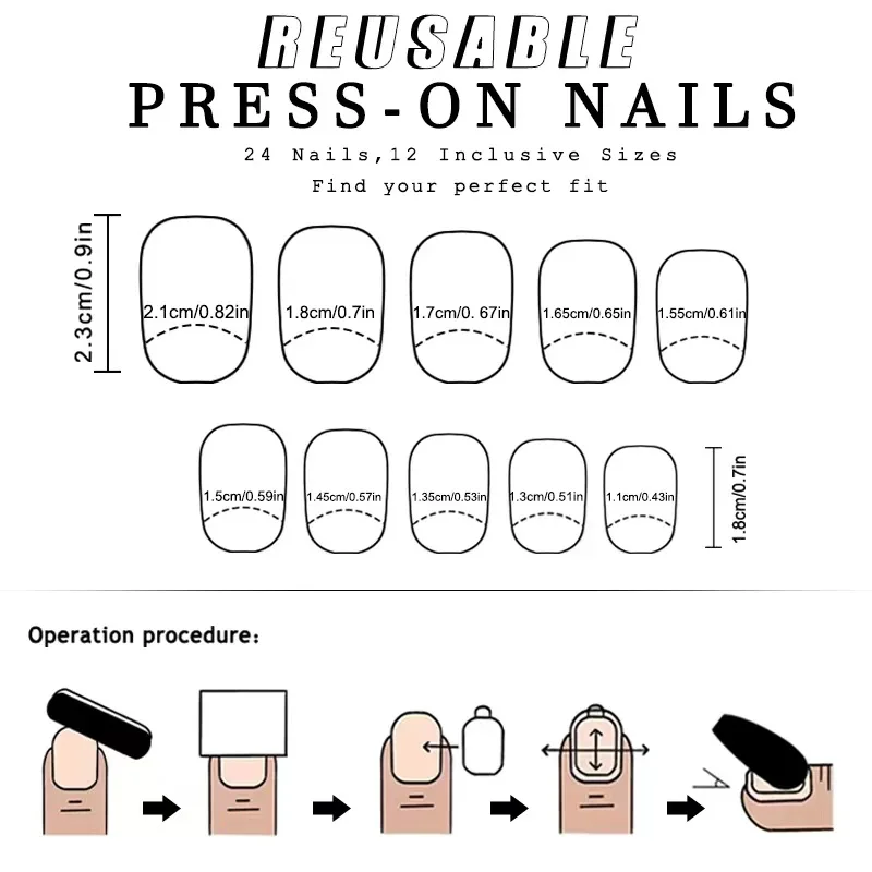 24 pçs curto quadrado unhas falsas branco ponta francesa 3d rosado arco imprensa em unhas rosa acrílico vara-em unhas com design de morango