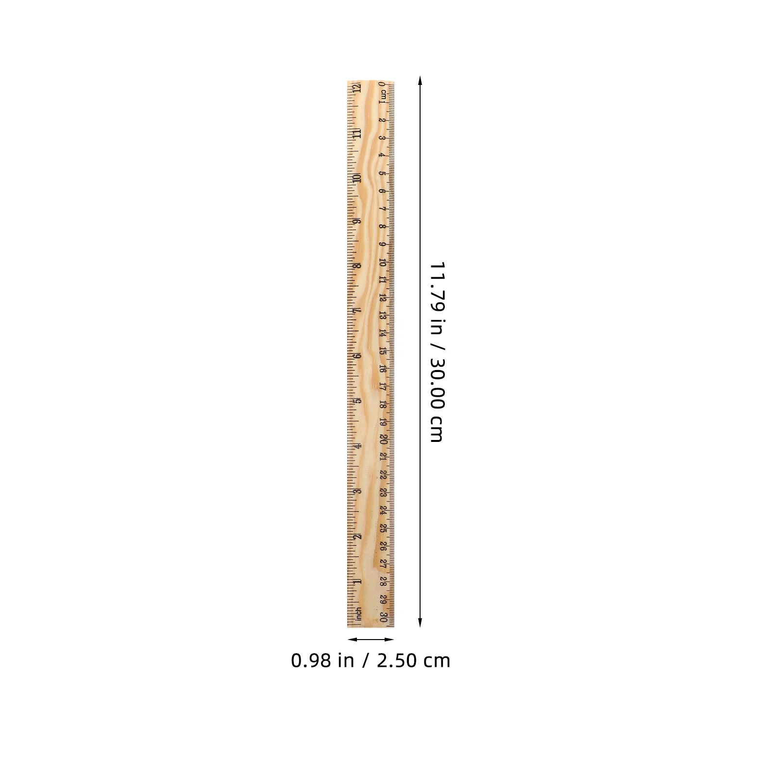 

26Pcs Bamboo Ruler 30cm Lightweight Texture Wooden DIY Yardstick Tailoring Sewing Tool for Bamboo Ruler