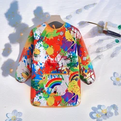 Kids Painting Doodle Waterproof Apron Sleevelet Children Kindergarten Working Dressing Bib for Making Clay Pottery DIY Art Tool