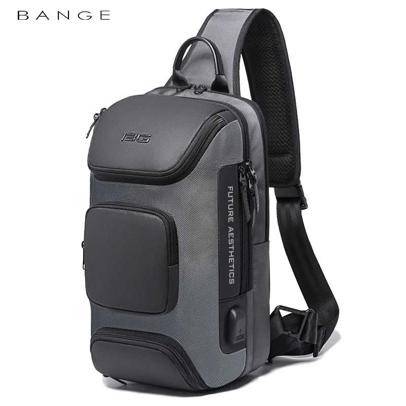 

High Quality Chest Bag USB Multifunction Crossbody Bag for Men Anti-theft Shoulder Messenger Bags Male Waterproof Short Trip Bag