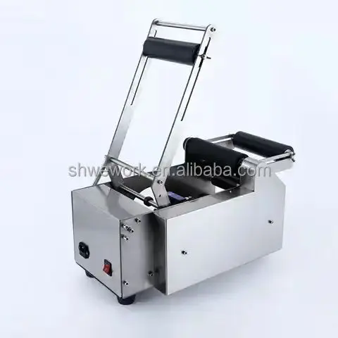 

WeWork Semi Automatic Labeler Machine Round Wine Bottle Paper Sticker Labeling Machine for Pet Bottles Cans