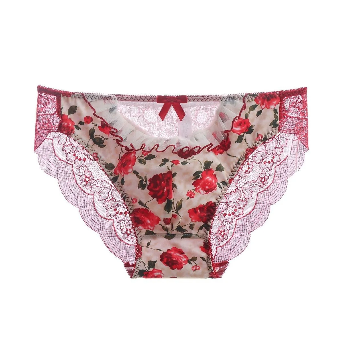 Rose Graphics Handmade Man BF Briefs Live Show Dance Costumes DJ Club FKK