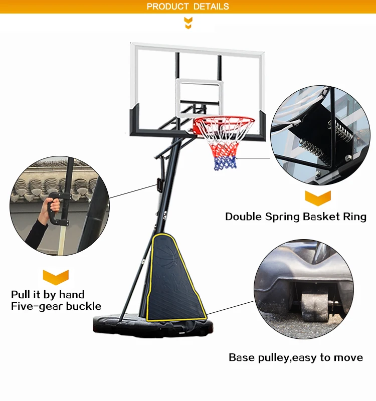 Customized Wholesale Adjustable Basketball Court Basketball Hoop Side Pool