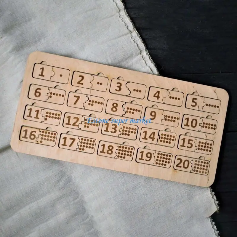 090B ของเล่นคณิตศาสตร์คณิตศาสตร์ปริศนาการสอน Logarithmic Matching แผ่นการคำนวณการเรียนรู้ดิจิตอลของเล่นไม้เพื่อการศึกษา