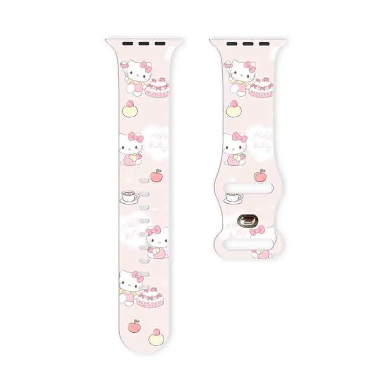 

Sanrio Multi-Series Strap for Apple Watch 11 10 9 SE Silicone Band Replaceable Bracelet for iWatch 46mm 42mm 41mm 40mm Watchband