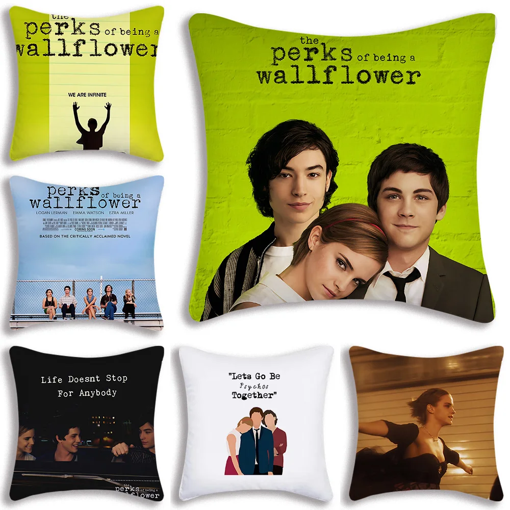 The Perks Of Being A WallflowerS Pillow Covers Cartoon Sofa Decorative Home Double-sided Printing Short Plush Cute Cushion Cover