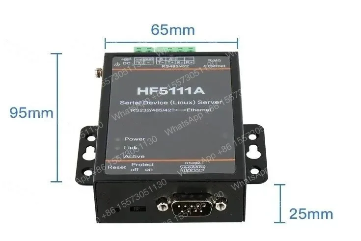 HF5111A for Industrial Modbus Serial RS232 RS485 RS422 to Ethernet Converter Device Modbus 2M Flash Cortex-M3 Connector