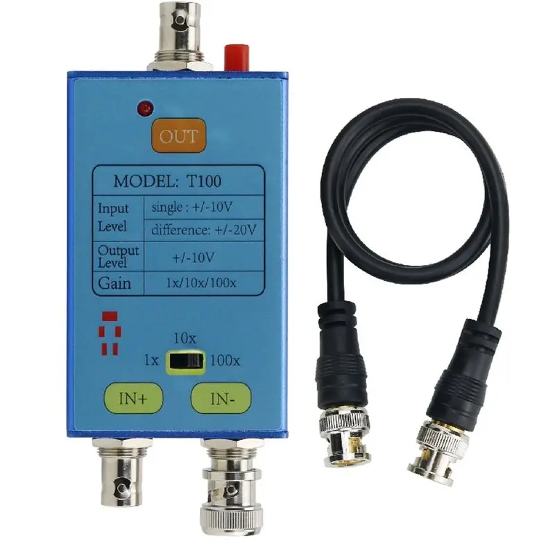 AB41-T100 Differential Probe 1X/10X/100X Oscilloscope Probe 10M Bandwidth To Amplify Weak Signals