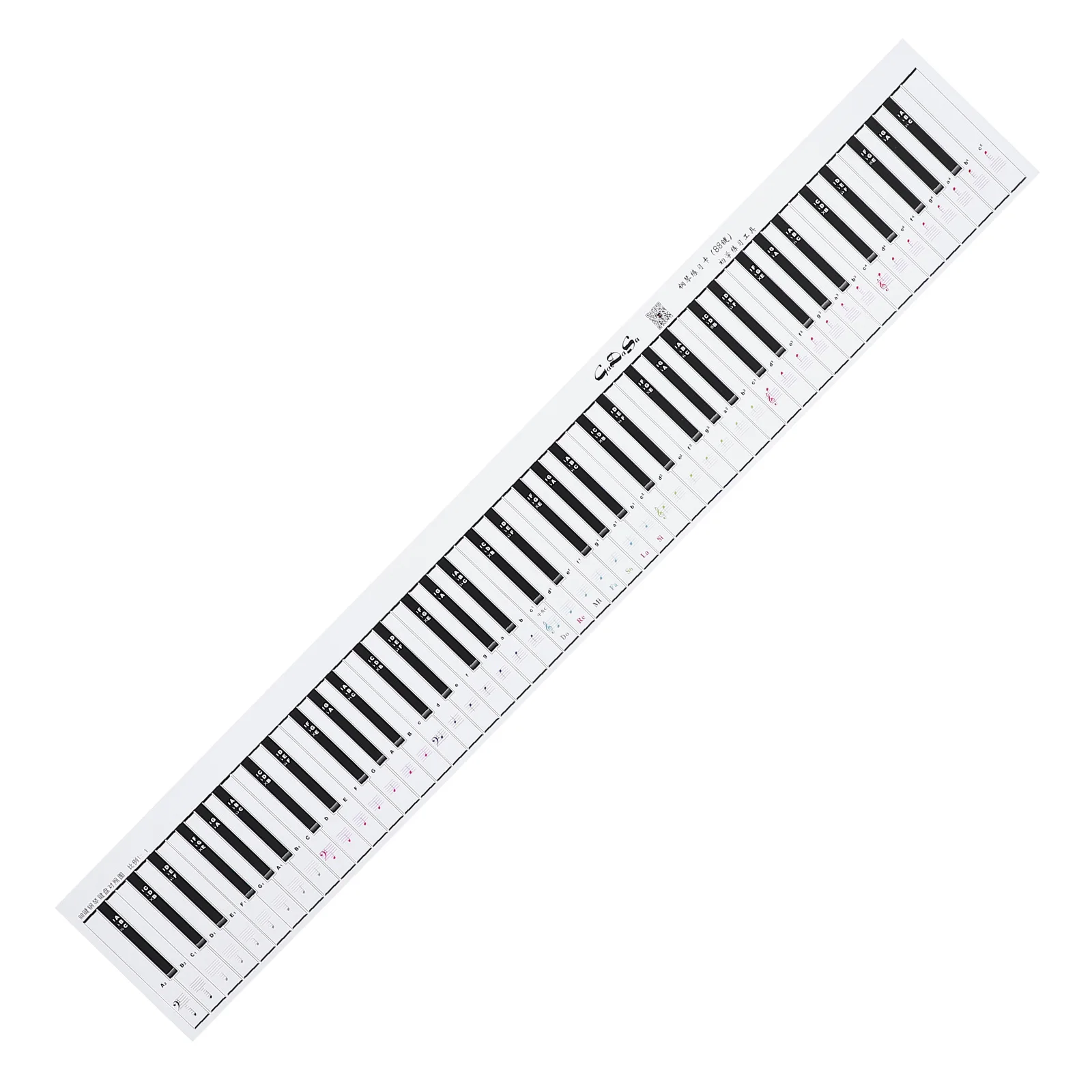 

Keyboard Piano Finger Simulation Paper Paper 88 Keys Foldable Beginner Guide Student Teacher Aid Piano Part Accessories