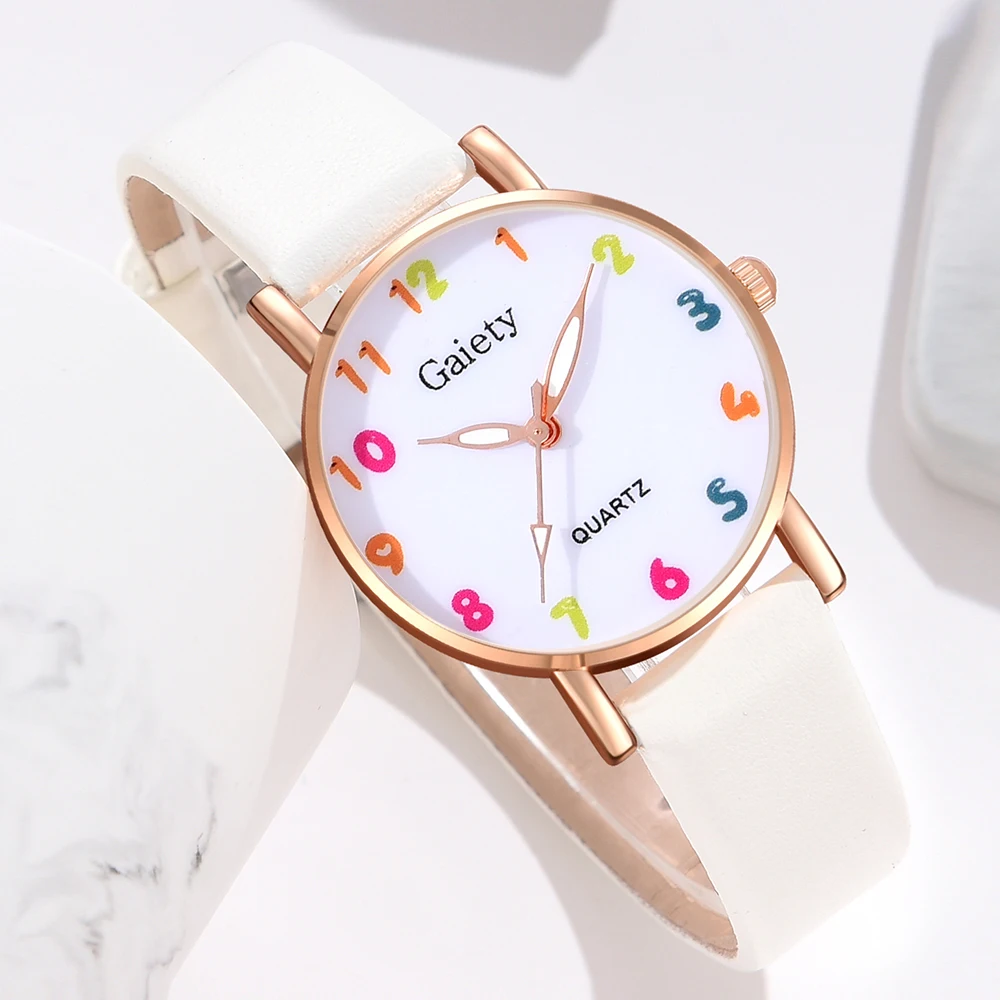 1Pcs Gaitey Minimalist Style Roman Numeral  Dial Watch Luxury Couple Casual Quartz Watch Is The Perfect Gift For Her（No Box）