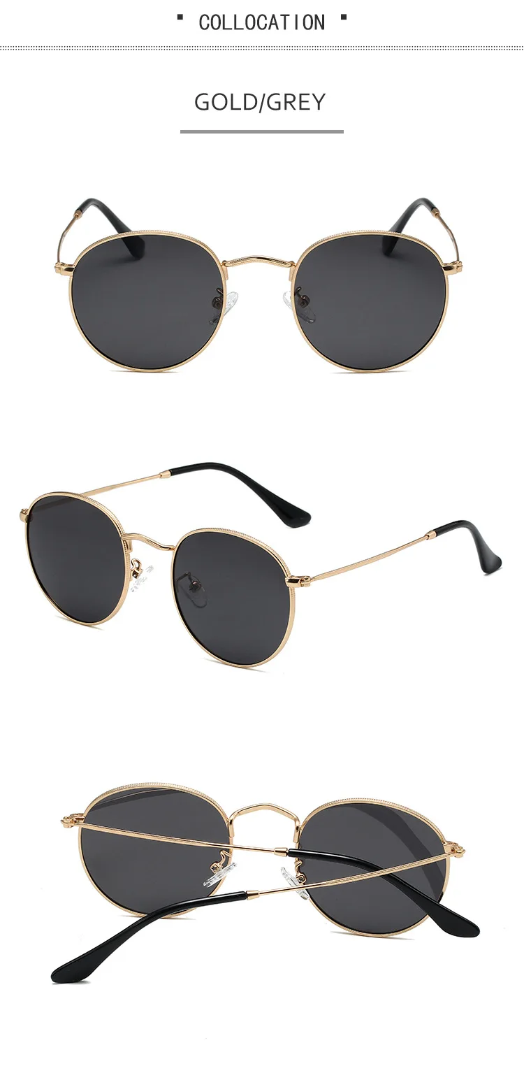 Klassische polarisierte Sonnenbrille Designer Luxusmarke runde Sonnenbrille für Männer Frauen 2024 Retro Sonnenbrille männliche Vintage-Farben – Detail 5