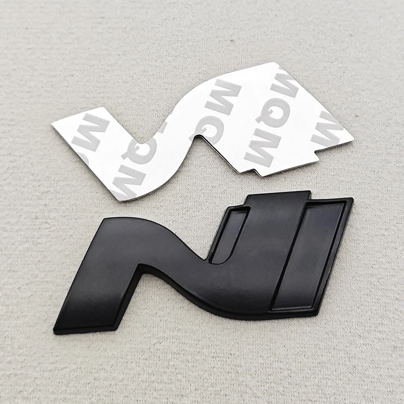 3D Metall NLine N Logo Heckklappen-Emblem Frontgrill-Abzeichen Aufkleber für I20 I30 Sonata Kona Elantra Tuson Auto-Aufkleber