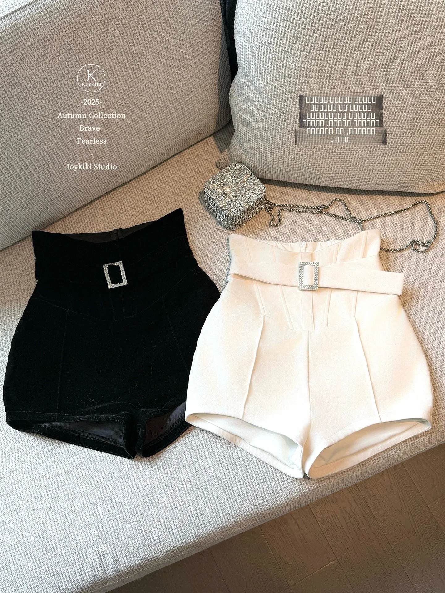 

Женские бархатные шорты Joykiki с высокой талией, осенне-зимние, утягивающие, А-силуэт, в стиле Spicy Girl Fashion