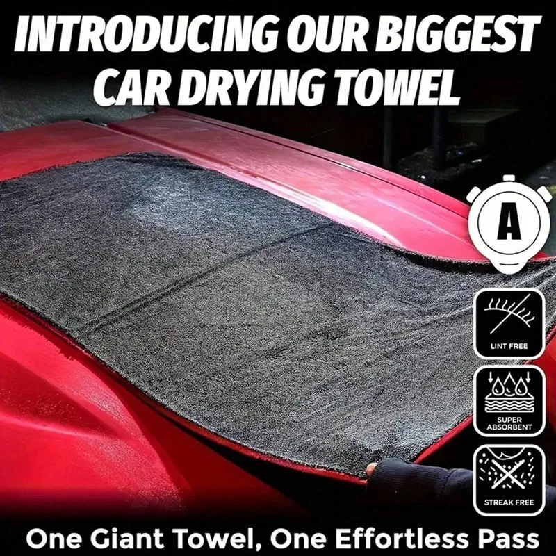 منشفة تجفيف السيارة من الألياف الدقيقة فائقة الامتصاص، تحقق حماية نهائية للسيارة، أساسية لنظافة المركبات، تصميم مدمج، ح #6