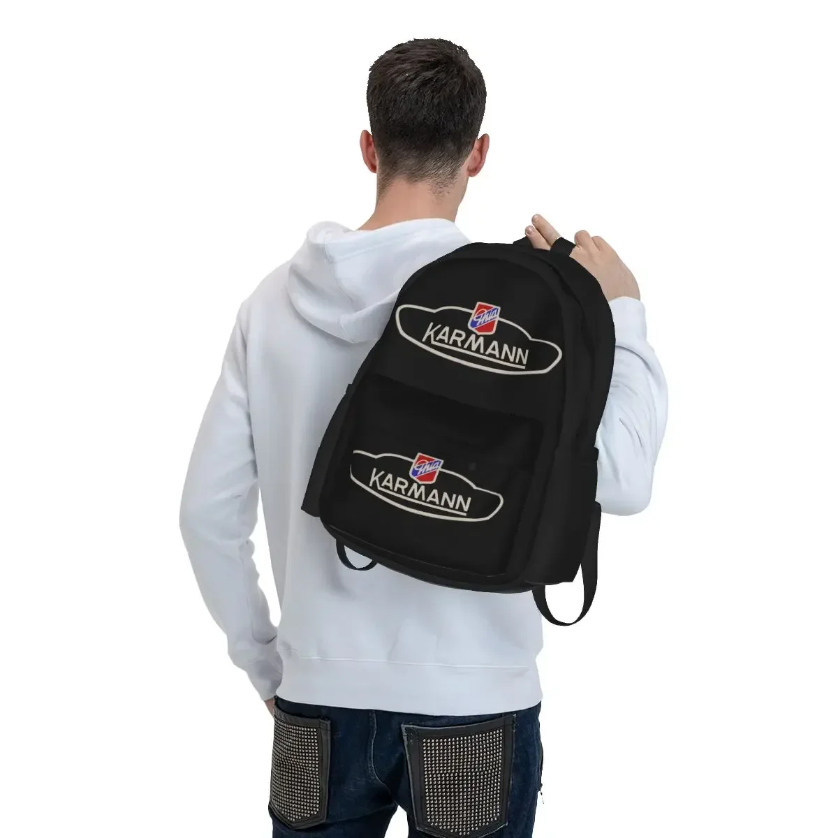 Karmann Ghia Emblem Backpacks Boys Girls Bookbag Students School Bags Cartoon Kids Rucksack Travel Rucksack Shoulder Bag