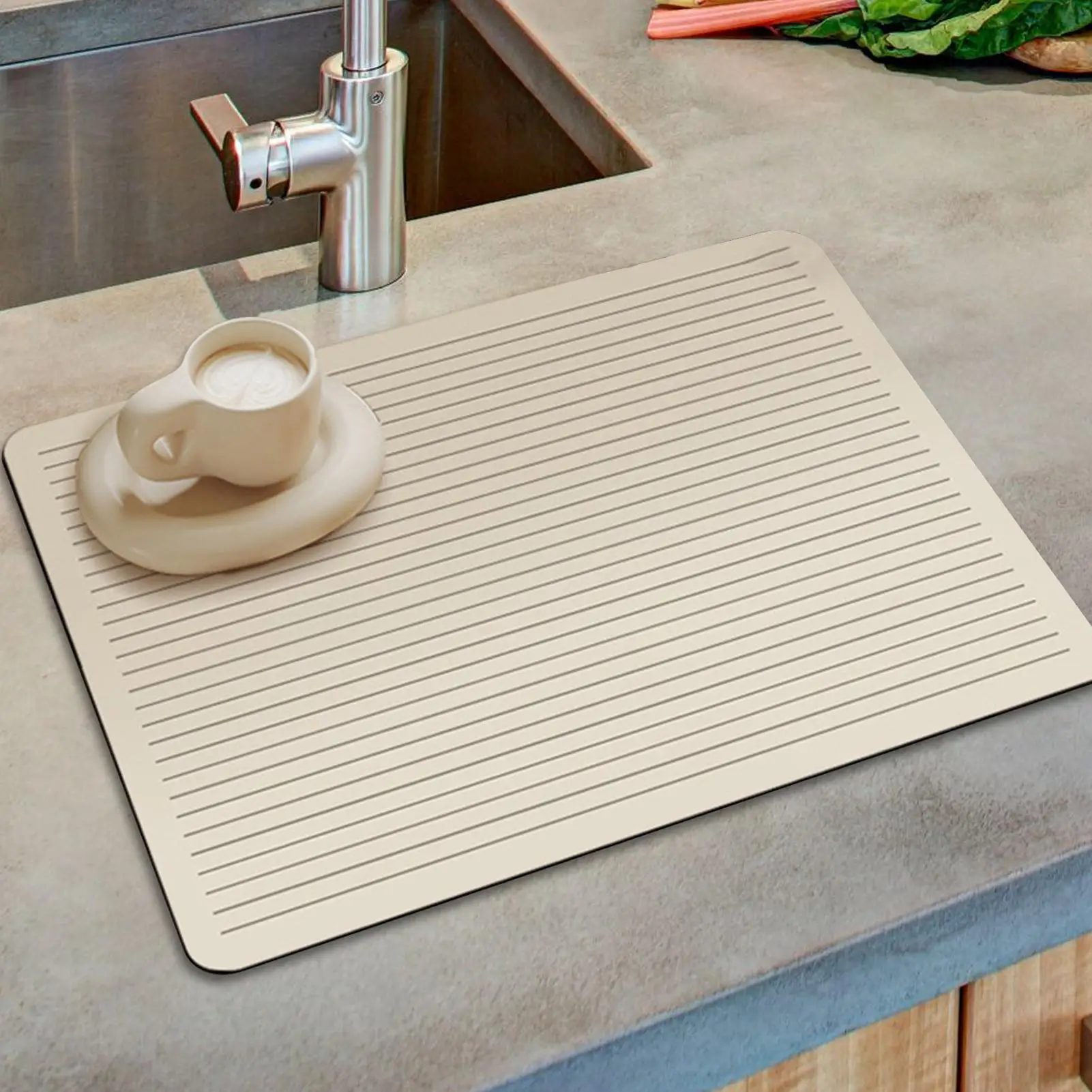 Dish Drying Mat Washable Kitchen Gadgets Super Absorbent Draining Mat For Cabinet Bathroom Cups Dining Table Tea Restaurant