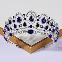 Itacazzo Bridal Headwear Full Of Baroque Atmosphere Blue-colour Ladies' Bridal Wedding Tiara