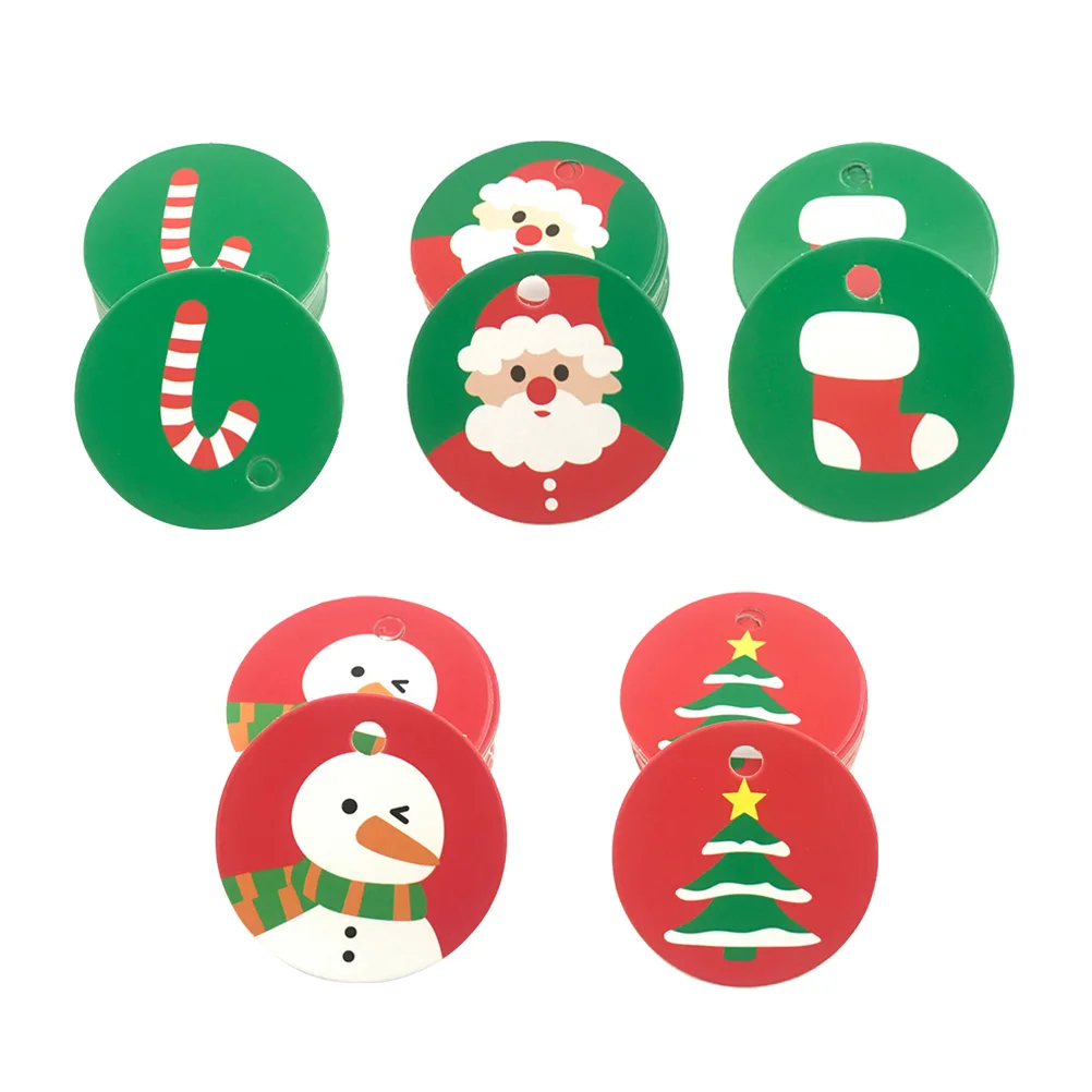 

100 PCS Decorative Tag Christmas Label Package Present Tags Hanging Labels Xmas