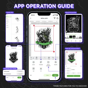 طابعة استنسل الوشم PeriPage-Wireless Transfer ، آلة حرارية مع 5 ورق نقل مجاني ، P90 أفضل 6 آلات استنسل مبيعات - رقم 5