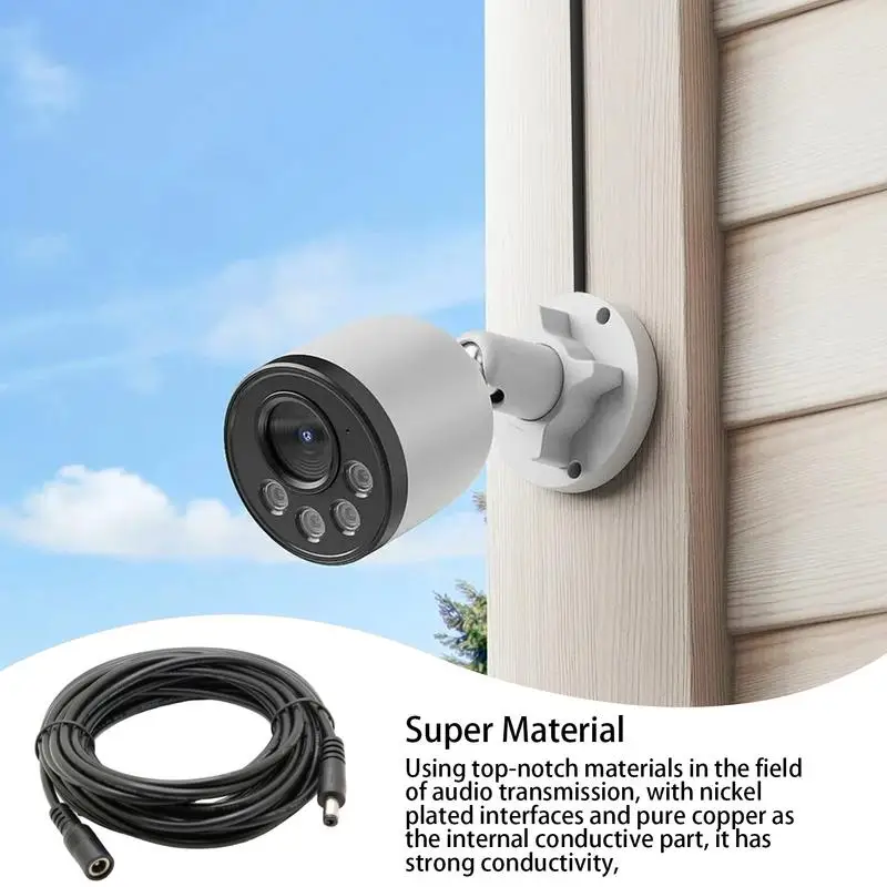 كابلات كاميرا 12 فولت تيار مستمر للشاشات ، كابل تمديد للأماكن الداخلية والخارجية ، كاميرا أمن المنزل ، ، من من من من من من من من من ؟