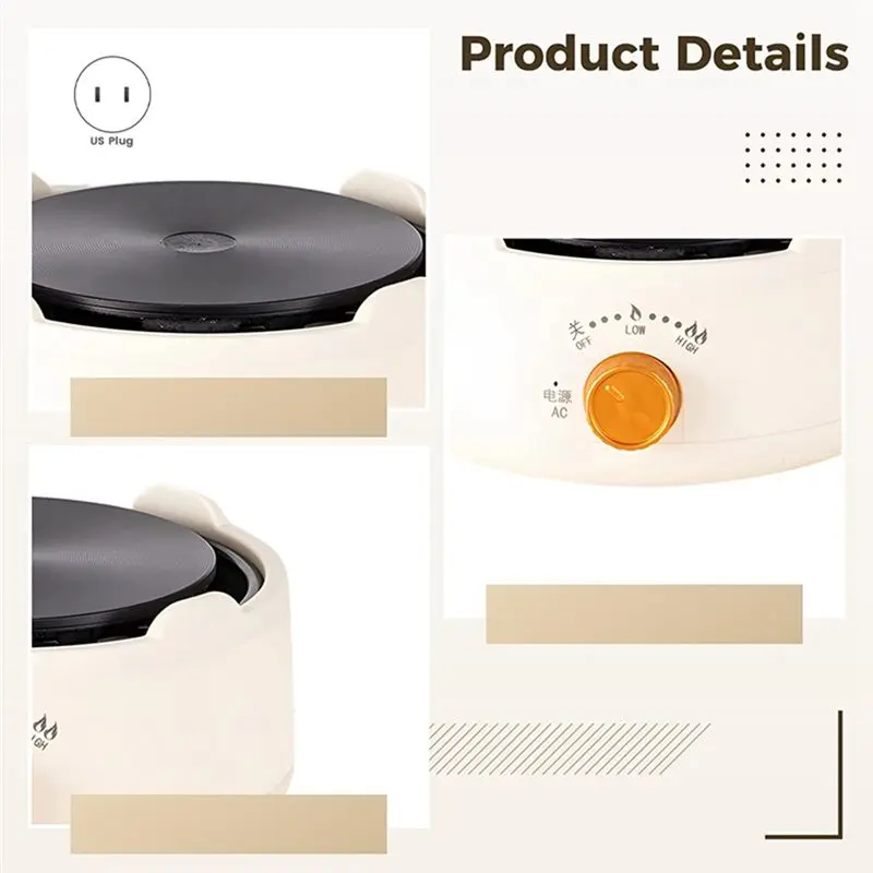 L65A-Electric Mini Coffee Heater Milk Tea Mocha Heating Stove Hot Plate Multifunctional Cooking Pot Oven Furnace Cooker