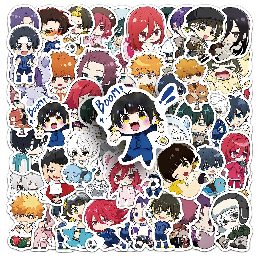 10/30/50 Stück Kawaii Anime BLUE LOCK Aufkleber Wasserdichte Graffiti-Aufkleber für Telefon, Laptop, Notizbuch Niedliche Cartoon DIY Aufkleber-Packs