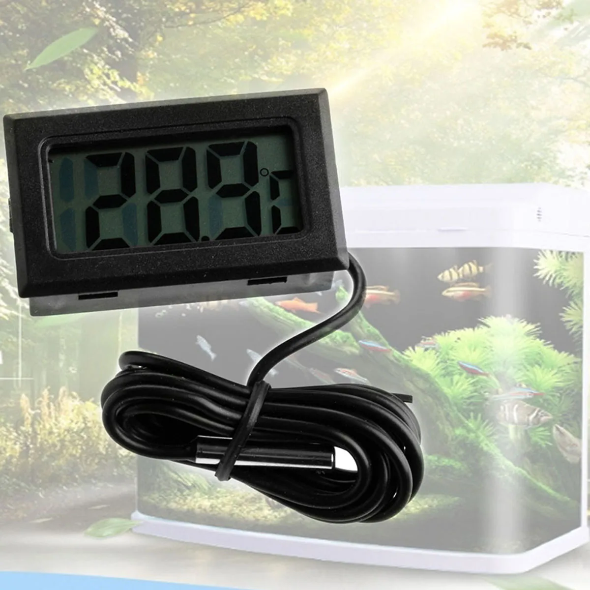 

Mini Electronic Thermometer High Precision Waterproof LCD Aquarium Car Refrigerator Fish Tank Temperature Measurement Accurate