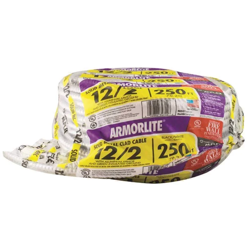 أداة 68580055 كابل ألومنيوم Thhn 12/2 Ga B/W/أخضر (250 قدم) مضمون أصلي