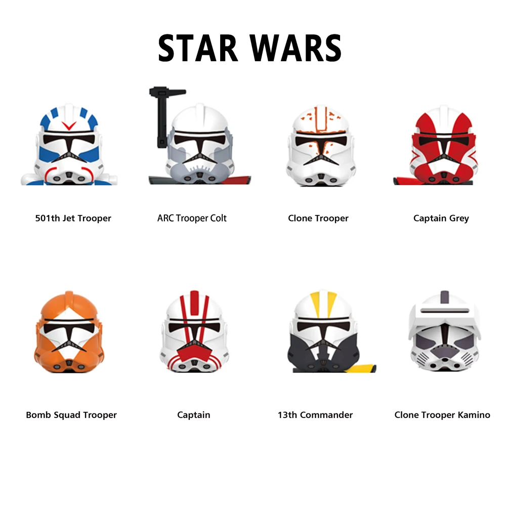 

X0351 Капитан Грей Строительные блоки Squad Trooper Bricks 501st Legion Jet Troopers Фигурка 13th Commander Kamino Мини Детская игрушка